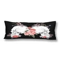thumbnail image 1 of ABPHOTO Roses Floral Skull Day of The Dead Dia De Los Muertos Pillow Covers Pillowcase 20x60 inch Body Pillow Case Protector, 1 of 2
