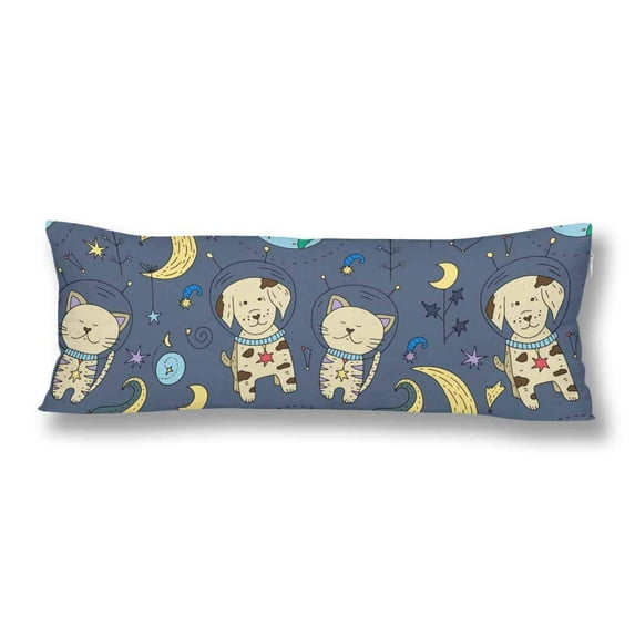 ABPHOTO Seamless Pattern Cosmos Doodle Galaxy Body Pillow Covers Case Protector 20x60 inch