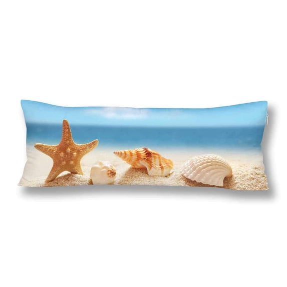 ABPHOTO Seashell Summer Beach Starfish Starfish Sea Ocean Body Pillow Covers Case Protector 20x60 inch