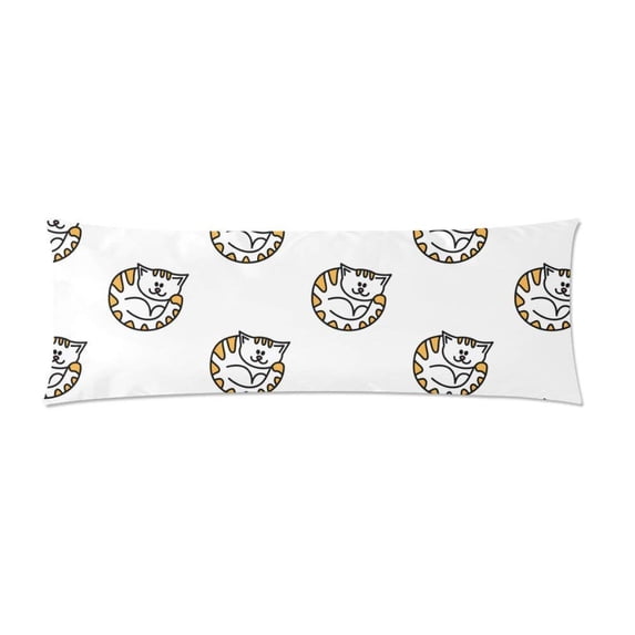 ABPHOTO Small Cute Cats Body Pillow Covers Pillowcase Throw Pillows 20x60 inch