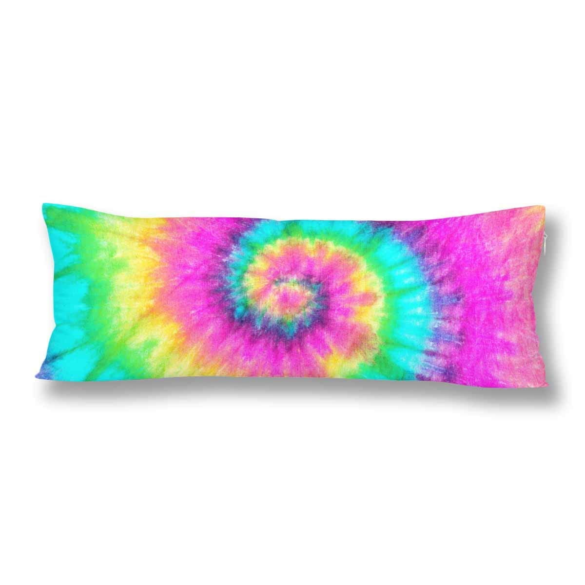 ABPHOTO Spiral Tie Dye Pattern Body Pillow Covers Case Protector