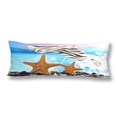 thumbnail image 1 of ABPHOTO Starfish Umbrella Summer Beach Sand Sea Ocean Body Pillow Covers Case Protector 20x60 inch, 1 of 2
