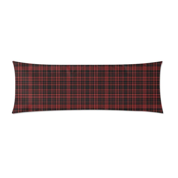 ABPHOTO Tartan Red Long Body Pillowcase Pillow Cover Pillowslip 20x60 inch