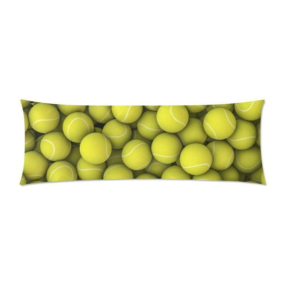 ABPHOTO Tennis Balls Body Pillowcase Pillow Cover Pillow Protector Two Sides Printing 20x60 inch