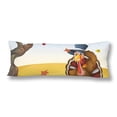 thumbnail image 1 of ABPHOTO Turkey with Hat in an Autumn Scenery Fall Tree Leave Body Pillow Covers Case Protector 20x60 inch, 1 of 2