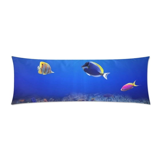 ABPHOTO Underwater Scene Long Body Pillowcase Pillow Cover Pillowslip 20x60 inch