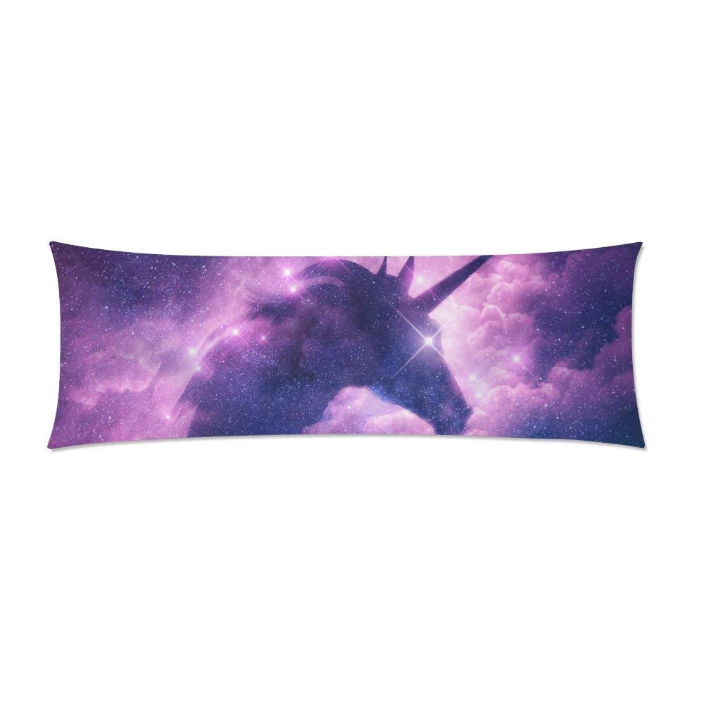 ABPHOTO Unicorn Body Pillow Covers Pillowcase Throw Pillows 20x60 inch