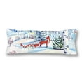 thumbnail image 1 of ABPHOTO Watercolor Landscape Winter Forest Birch Shrubs Snowdrifts Fox Body Pillow Covers Case Pillowcase 20x60 inch Couch, 1 of 2