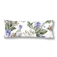 thumbnail image 1 of ABPHOTO Watercolor Purple Lavender Eustoma Flowers Leaves Body Pillow Covers Case Protector 20x60 inch, 1 of 2