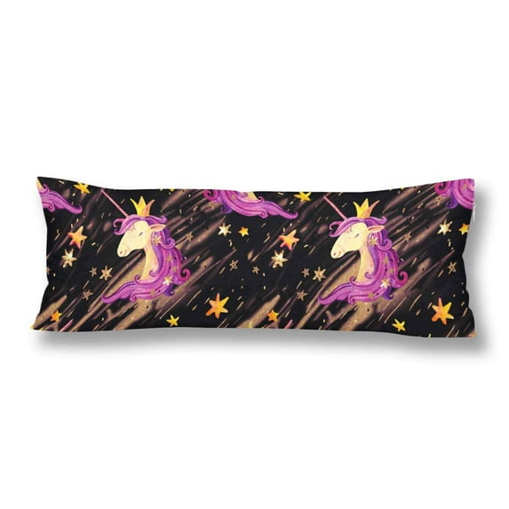 ABPHOTO Watercolor Unicorn Pillow Covers Pillowcase 20x60 inch Fairy Unicorn Shine Stars Sparkles Body Pillow Case Protector