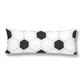 thumbnail image 1 of ABPHOTO White Black Football Soccer Ball Body Pillow Covers Case Protector 20x60 inch, 1 of 2