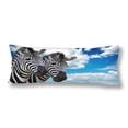 thumbnail image 1 of ABPHOTO Wild Zebra Pair Pillow Covers Pillowcase 20x60 inch Blue Sky White Clouds Body Pillow Case Protector, 1 of 2