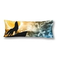 thumbnail image 1 of ABPHOTO Wolf in Silhouette Howling Full Moon Body Pillow Covers Pillowcase 20x60 inch Wild Animal Body Pillow Case Protector, 1 of 2
