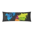 thumbnail image 1 of ABPHOTO World Map Long Body Pillowcase Pillow Cover Pillowslip 20x60 inch, 1 of 2