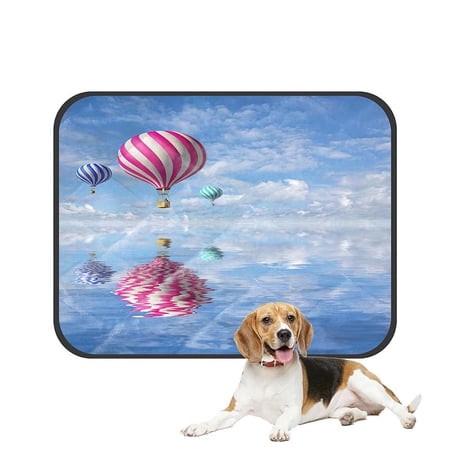 ABPHQTO 3D Balloons In The Blue Sky And Reflection In Water Pet Dog Cat Bed Pee Pads Mat Cushion Potty Dogs Blankets Crate Bed Kennel 14x18 inch