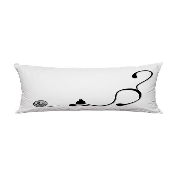 ABPHQTO A Cat Plays With The Ball Of Threads Body Pillow Covers Pillow Case Protector Pillowcase 20x60 Inch