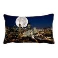 thumbnail image 1 of ABPHQTO A Full Moon Over An Urban Metropolis Pillow Case Pillow Cover Pillow Protector Two Sides For Couch Bed 20x30 Inch, 1 of 1