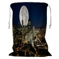 thumbnail image 1 of ABPHQTO A Full Moon Over An Urban Metropolis Storage Basket Laundry Bag with Drawstring 24x32 Inch, 1 of 3