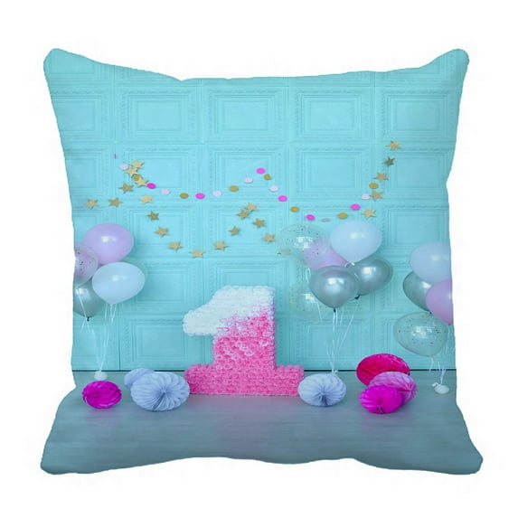 ABPHQTO A Lot Of Balloons Blue Color Pillow Case Pillow Cover Pillow Protector Two Sides For Couch Bed 20x20 Inch