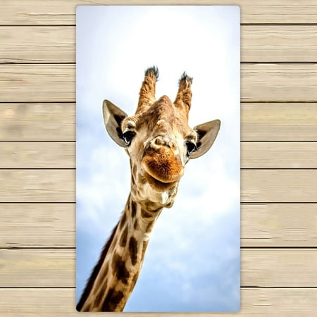 ABPHQTO A Smiling Giraffe Is Looking At The Camera Towels,Beach Bath Pool Sprot Travel Hand Spa Towel 30x56 Inch