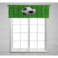 thumbnail image 1 of ABPHQTO A Soccer Pitch Window Curtain Valance Rod Pocke 54x18 Inch, 1 of 1