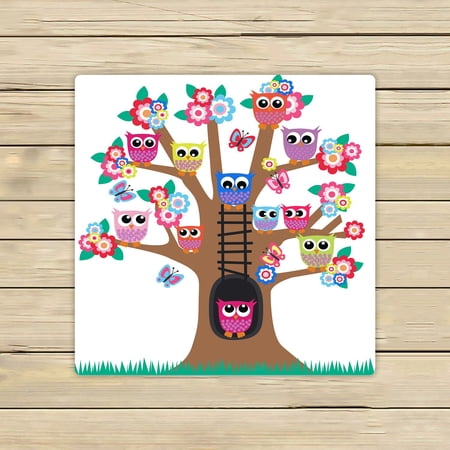 ABPHQTO A Tree Full Of Owls Towels,Beach Bath Pool Sprot Travel Hand Spa Towel 13x13 Inch