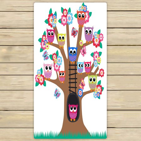 ABPHQTO A Tree Full Of Owls Towels,Beach Bath Pool Sprot Travel Hand Spa Towel 30x56 Inch