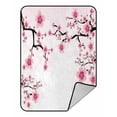 thumbnail image 1 of ABPHQTO Abstract Cherry Blossom Fleece Blanket Fleece Back Throw Blanket 58x80 Inch, 1 of 1