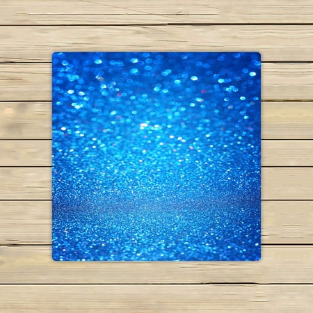 ABPHQTO Abstract Defocused Blue Or Aqua Glitter Lights Towels Beach Bath Pool Sprot Travel Hand Spa Towel 13x13 Inch