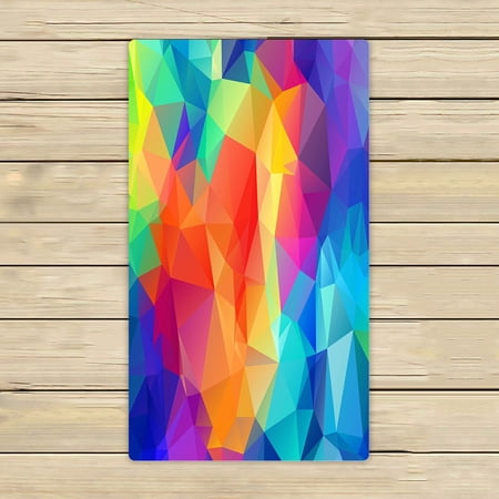 ABPHQTO Abstract Geometric Full Color Towels,Beach Bath Pool Sprot Travel Hand Spa Towel 16x28 Inch