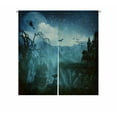 thumbnail image 1 of ABPHQTO Abstract Halloween Japanese Noren Curtain Doorway Door Window Treatment Curtains Cotton Linen Curtain 85x120 cm, 1 of 1