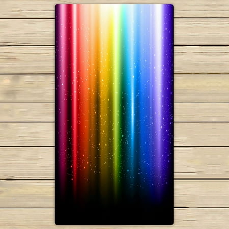 ABPHQTO Abstract Rainbow Towels Beach Bath Pool Sprot Travel Hand Spa Towel 30x56 Inch