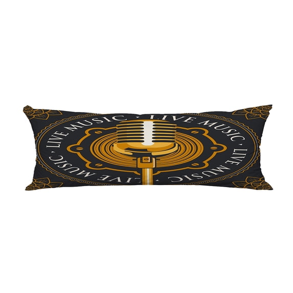 ABPHQTO Acoustic Loudspeaker Microphone The Words Live Music Body Pillow Covers Pillow Case Protector Pillowcase 20x60 Inch