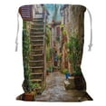 thumbnail image 1 of ABPHQTO Alley Italian Old Town Tuscany Italy Storage Basket Laundry Bag with Drawstring 18x24 Inch, 1 of 3
