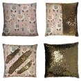 thumbnail image 1 of ABPHQTO Alpaca Cactus Reversible Mermaid Sequin Pillow Case Home Decor Cushion Cover 20x20 Inch, 1 of 2