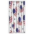 thumbnail image 1 of ABPHQTO American Flag Hearts Pattern Waterproof Polyester Shower Curtain and Hooks For Home Decor 36x72 Inch, 1 of 1
