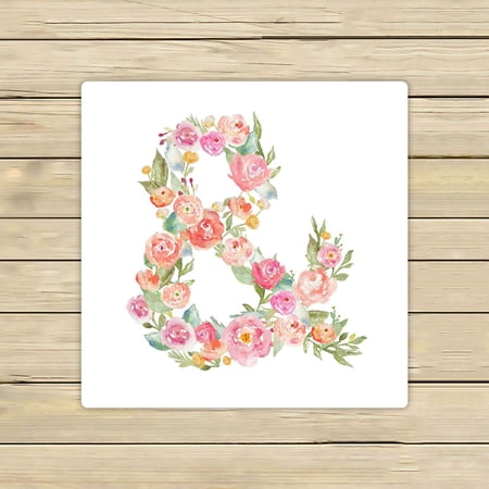 ABPHQTO Ampersand Flowers Towels,Beach Bath Pool Sprot Travel Hand Spa Towel 13x13 Inch