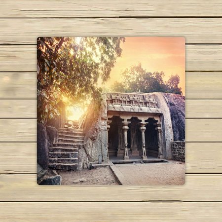 ABPHQTO Ancient Cave With Columns In Mamallapuram Towels,Beach Bath Pool Sprot Travel Hand Spa Towel 13x13 Inch