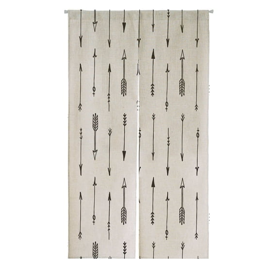 ABPHQTO Arrow Retro Etnic Doodle Tribal Japanese Noren Curtain Doorway Door Window Treatment Curtains Cotton Linen Curtain 85x120 cm