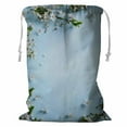 thumbnail image 1 of ABPHQTO Art Spring Floral Border White Blossom Storage Basket Laundry Bag with Drawstring 18x24 Inch, 1 of 3