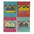 thumbnail image 1 of ABPHQTO Audiocassette Retro Popart Music Japanese Noren Curtain Doorway Door Window Treatment Curtains Cotton Linen Curtain 105x120 cm, 1 of 1
