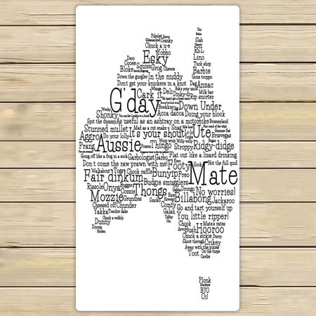 ABPHQTO Australia Map Australian Slang Words Towels,Beach Bath Pool Sprot Travel Hand Spa Towel 30x56 Inch