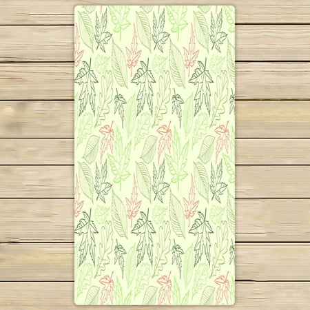 ABPHQTO Autumn Leafs On Light Background Towels,Beach Bath Pool Sprot Travel Hand Spa Towel 30x56 Inch