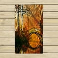thumbnail image 1 of ABPHQTO Autumn Old Bridge In Autumn Misty Park Towels,Beach Bath Pool Sprot Travel Hand Spa Towel 16x28 Inch, 1 of 1
