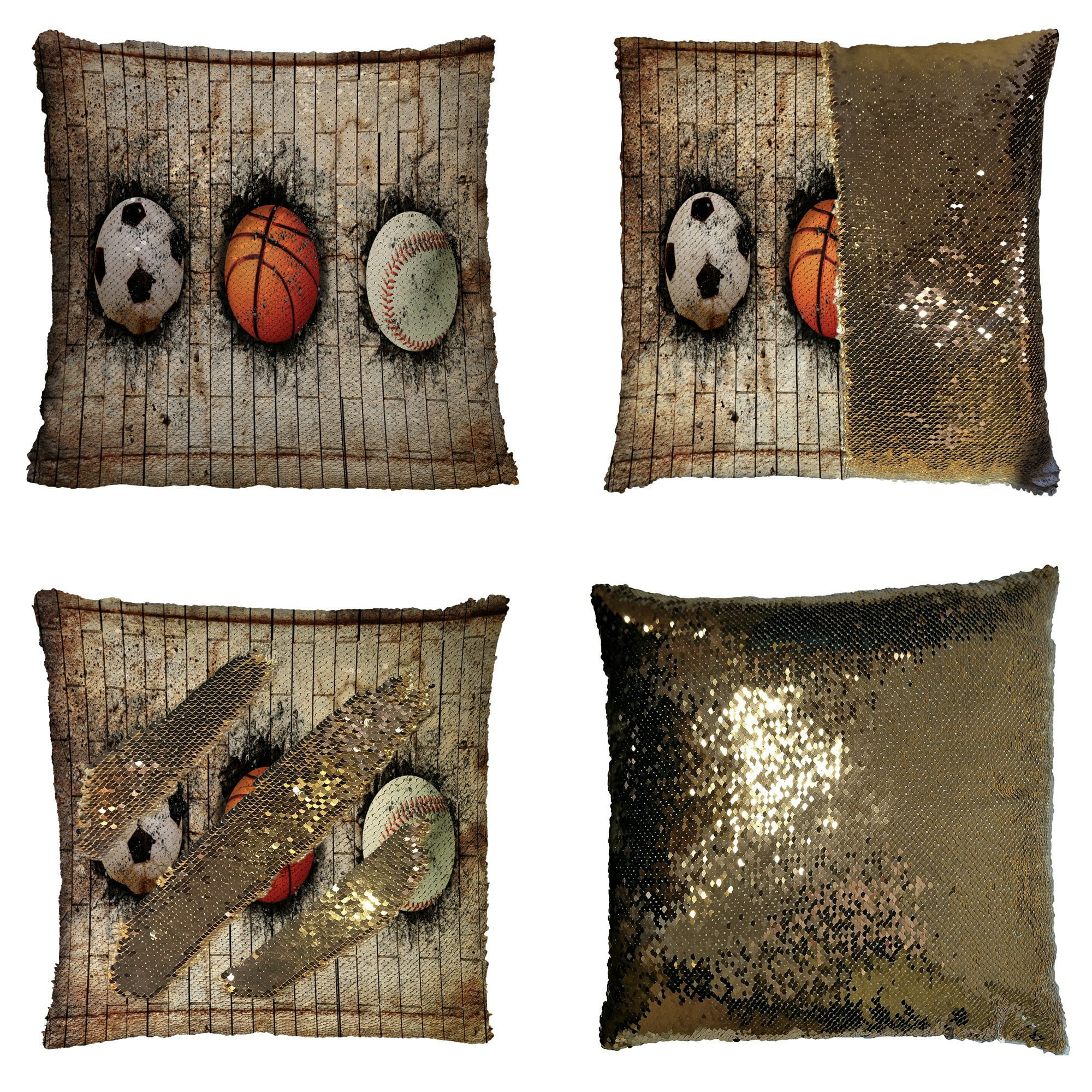 Basketball sequin pillow hot sale