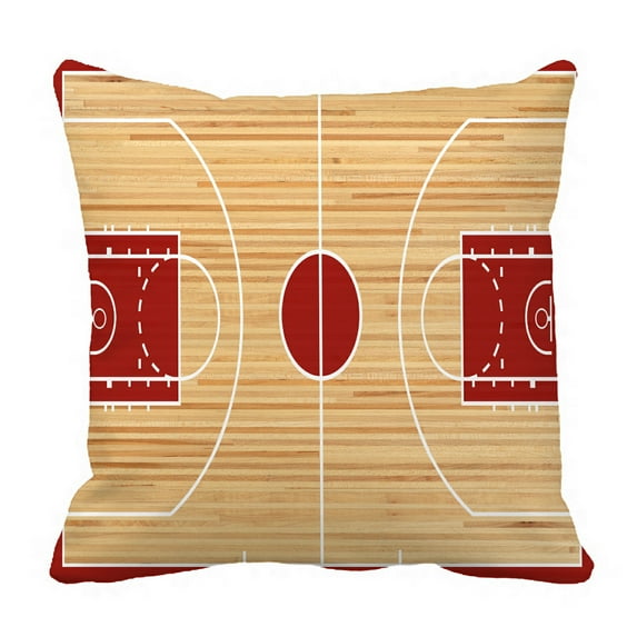 ABPHQTO Basketball Court Parquet Pillow Case Pillow Cover Pillow Protector Two Sides For Couch Bed 16x16 Inch