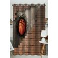 thumbnail image 1 of ABPHQTO Basketball Embedded In A Brick Wall Grommet Blackout Curtain Room Darkening Curtains 52x84 inch (One Piece), 1 of 1