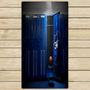 ABPHQTO Basketball Locker Room Spotlight Ball Locker Towels Beach Bath Pool Sprot Travel Hand Spa Towel 30x56 Inch
