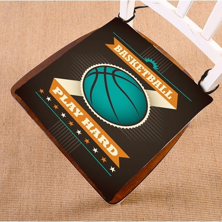 ABPHQTO Basketball Poster Design Chair Pad Seat Cushion Chair Cushion Floor Cushion Two Sides Printing 20x20 Inch