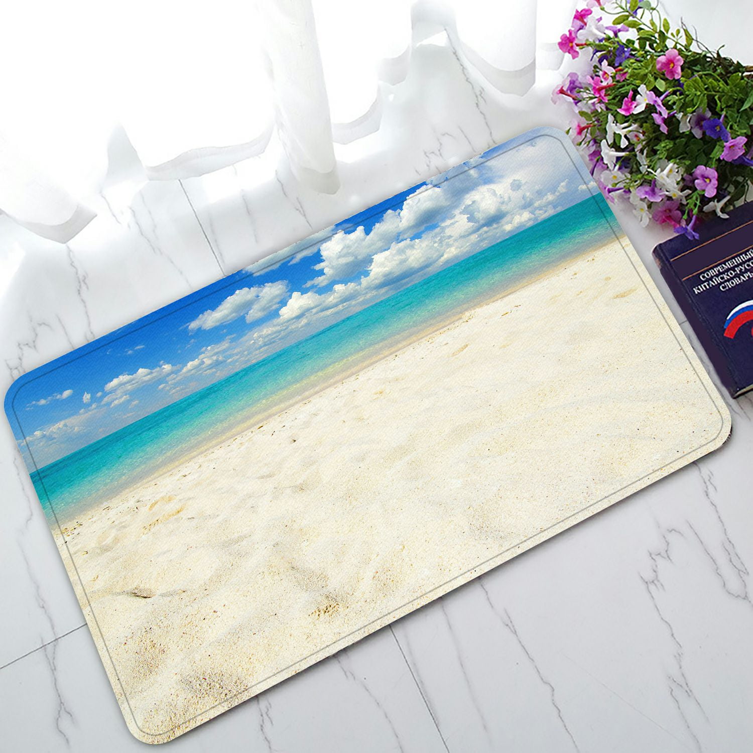 ABPHQTO Beach And Tropical Sea Doormat Entrance Rug Area Rug Floor Mat ...